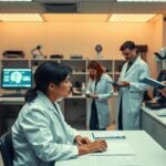 A well-lit laboratory setting, with scientists in white coats meticulously conducting a psychological experiment. In the foreground, a participant is seated at a desk, undergoing a cognitive test, their expressions focused and thoughtful. In the middle ground, researchers observe and record data, their eyes fixed on computer screens and clipboards. The background showcases an array of psychological testing equipment, including brain imaging devices and questionnaires, all bathed in a warm, neutral lighting that enhances the scientific atmosphere. The overall scene conveys the rigorous, systematic approach inherent in psychological sampling, capturing the essence of "The Science Behind Psychological Sampling".
