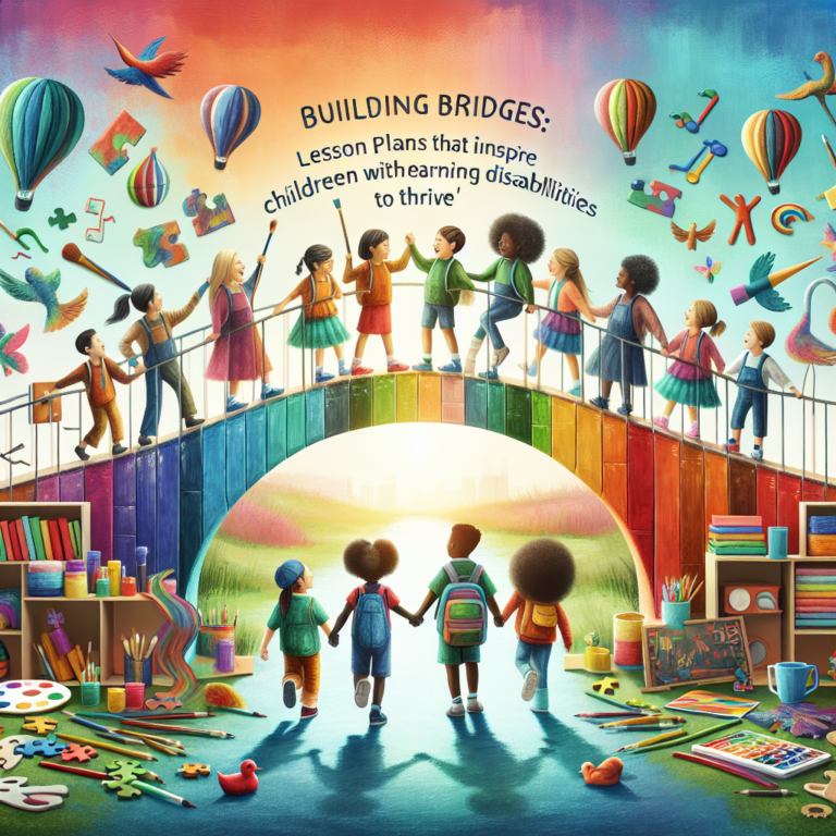 Lesson plans for children with learning disabilities