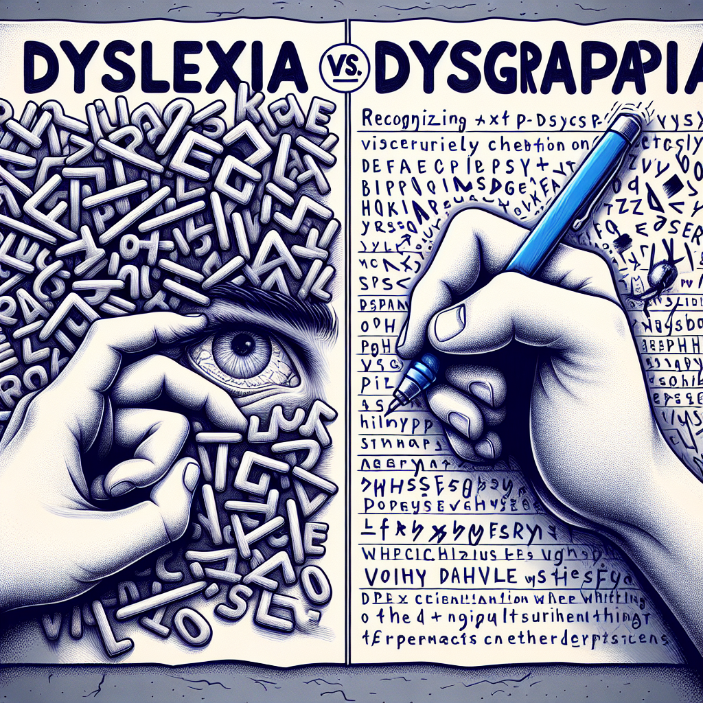 Difference between dyslexia and dysgraphia