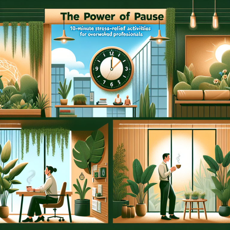 Stress-relief activities for busy professionals