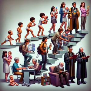 What are the stages of human development in psychology?