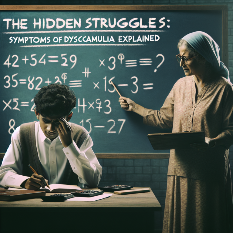 Dyscalculia signs and symptoms