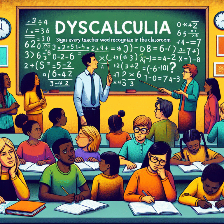 Dyscalculia signs and symptoms