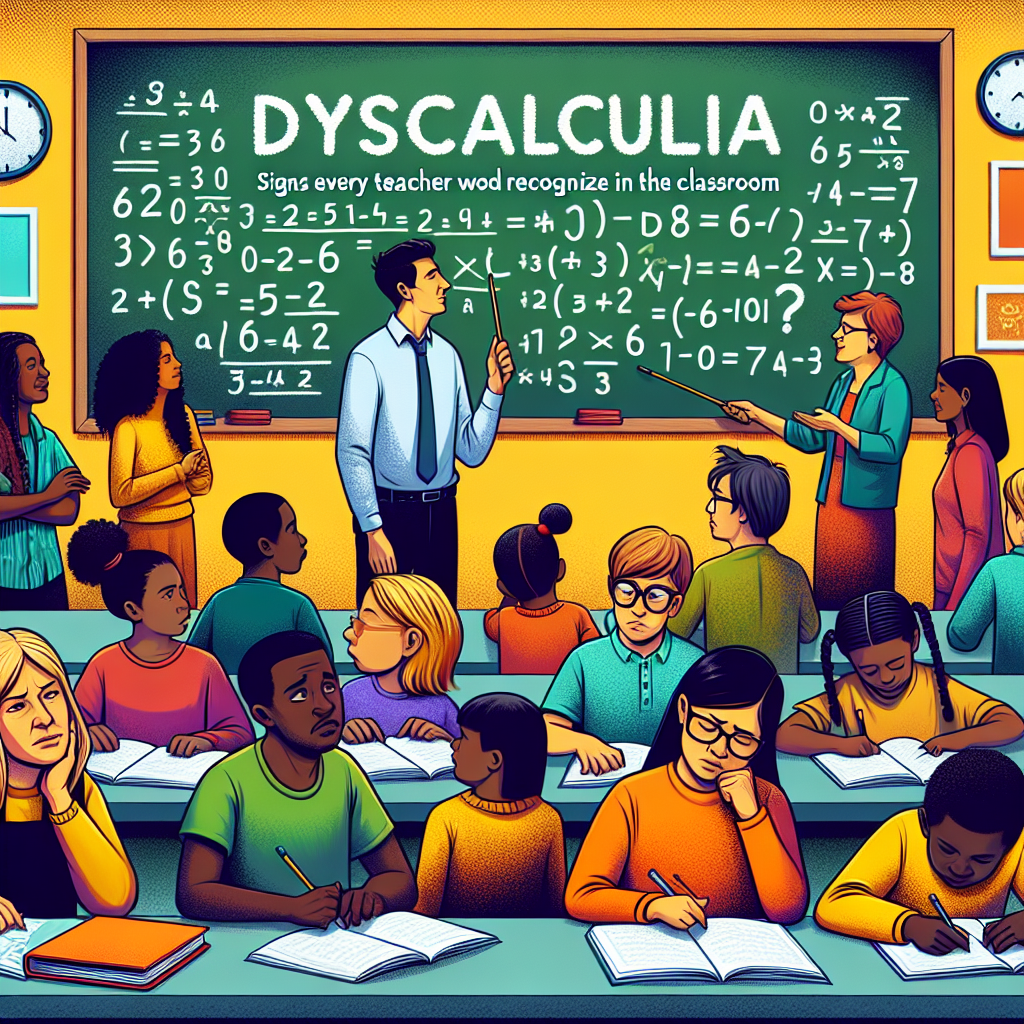 Dyscalculia signs and symptoms