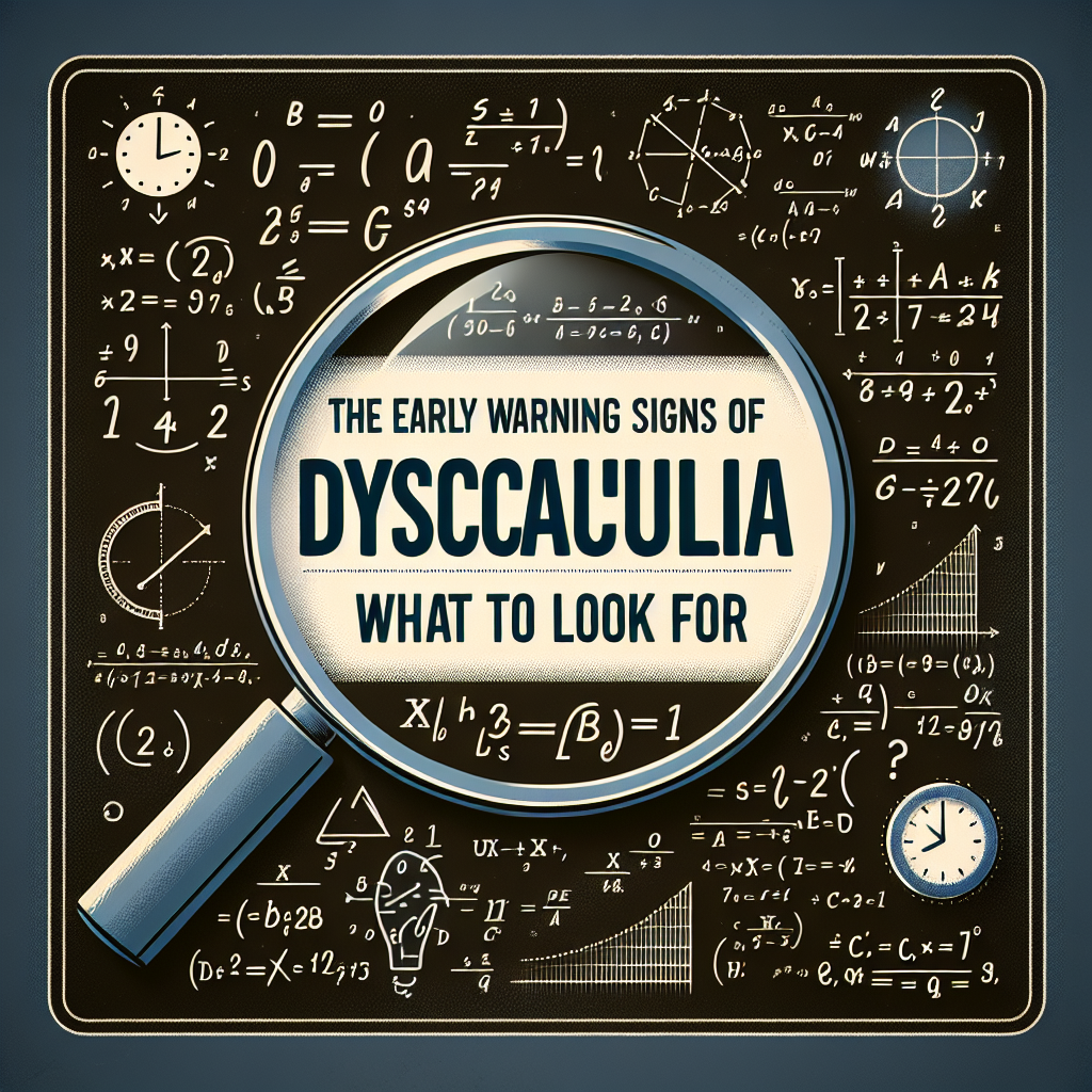 Dyscalculia signs and symptoms