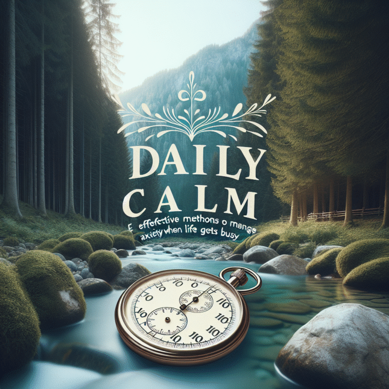 Managing anxiety in daily life