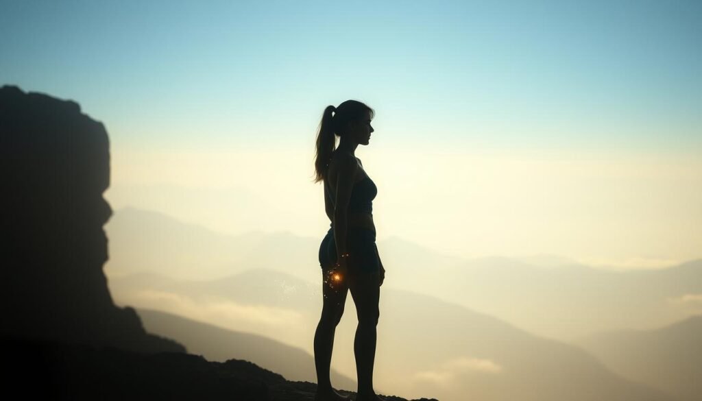 A vast, ethereal landscape envelops a pair of figures, their silhouettes connected by a shimmering thread of energy. The foreground depicts two individuals, their bodies slightly turned towards each other, yet separated by a translucent veil of distance. The middle ground reveals a dreamlike, softly-lit environment, with mist-shrouded mountains and a sky aglow with a celestial shimmer. In the background, a sense of boundless space and infinite possibility, suggesting the expansive nature of the emotional and psychological bond that transcends physical proximity. Soft, diffused lighting creates a moody, contemplative atmosphere, as if the scene is a window into the inner workings of a long-distance relationship. The overall composition conveys the delicate balance between connection and separation, the resilience of the human spirit, and the enduring strength of attachment in the face of distance.