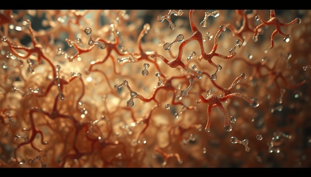 Intricate biological tapestry, a mosaic of chromosomes, hormones, and anatomical diversity. Shimmering cellular structures, fluid and ever-evolving, defy simplistic binary categorization. A kaleidoscope of sex characteristics, blending seamlessly, challenging conventional notions. Soft-focus lighting illuminates the nuanced complexity, casting an ethereal glow upon this spectrum of human variation. Shot with a wide-angle lens, the image invites the viewer to explore the richness and fluidity of biological sex, beyond reductive labels. Muted, earthy tones evoke a sense of wonder and reverence for the magnificent diversity of the human form.