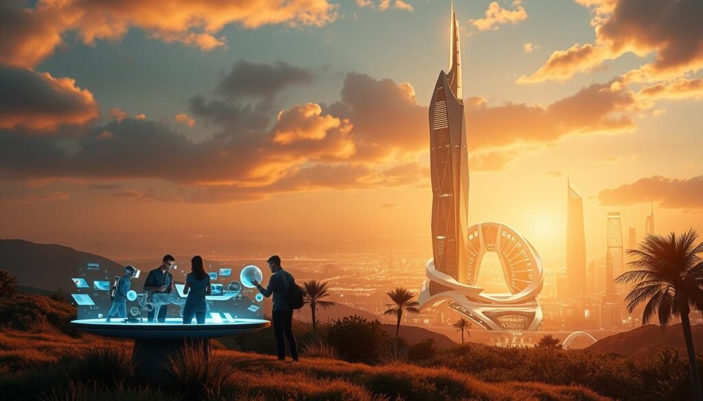 A futuristic landscape showcasing transformative design methodologies shaping innovation. In the foreground, a team of designers collaborates at a sleek, holographic workstation, their movements and ideas manifesting as dynamic, 3D visualizations. The middle ground features a towering, modular structure with adaptive, shape-shifting architecture, symbolizing the adaptability of next-gen design processes. In the background, a gleaming cityscape rises, bathed in warm, energetic lighting that suggests a future of boundless creativity and technological progress. The scene conveys a sense of purposeful, intent-driven innovation, where design serves as a powerful catalyst for transformation. A futuristic landscape showcasing transformative design methodologies shaping innovation. In the foreground, a team of designers collaborates at a sleek, holographic workstation, their movements and ideas manifesting as dynamic, 3D visualizations. The middle ground features a towering, modular structure with adaptive, shape-shifting architecture, symbolizing the adaptability of next-gen design processes. In the background, a gleaming cityscape rises, bathed in warm, energetic lighting that suggests a future of boundless creativity and technological progress. The scene conveys a sense of purposeful, intent-driven innovation, where design serves as a powerful catalyst for transformation.