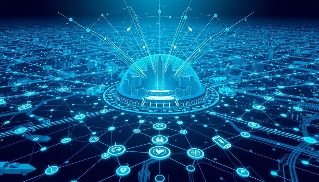 A sprawling global regulatory compliance framework, visualized as a multi-layered governance structure. In the foreground, a network of interlocking geometric shapes and icons representing key compliance domains - privacy, security, sustainability, ethics. Radiating outward, a middle layer of national and international regulatory bodies, depicted as sleek, futuristic architectures. In the background, a vast, interconnected web of data flows, pipelines, and communication channels, hinting at the complexity of global compliance. The overall scene is bathed in a cool, blue-tinted light, conveying a sense of order, precision, and technological sophistication. The composition emphasizes the scale, interconnectedness, and systematic nature of modern global compliance governance. A sprawling global regulatory compliance framework, visualized as a multi-layered governance structure. In the foreground, a network of interlocking geometric shapes and icons representing key compliance domains - privacy, security, sustainability, ethics. Radiating outward, a middle layer of national and international regulatory bodies, depicted as sleek, futuristic architectures. In the background, a vast, interconnected web of data flows, pipelines, and communication channels, hinting at the complexity of global compliance. The overall scene is bathed in a cool, blue-tinted light, conveying a sense of order, precision, and technological sophistication. The composition emphasizes the scale, interconnectedness, and systematic nature of modern global compliance governance.