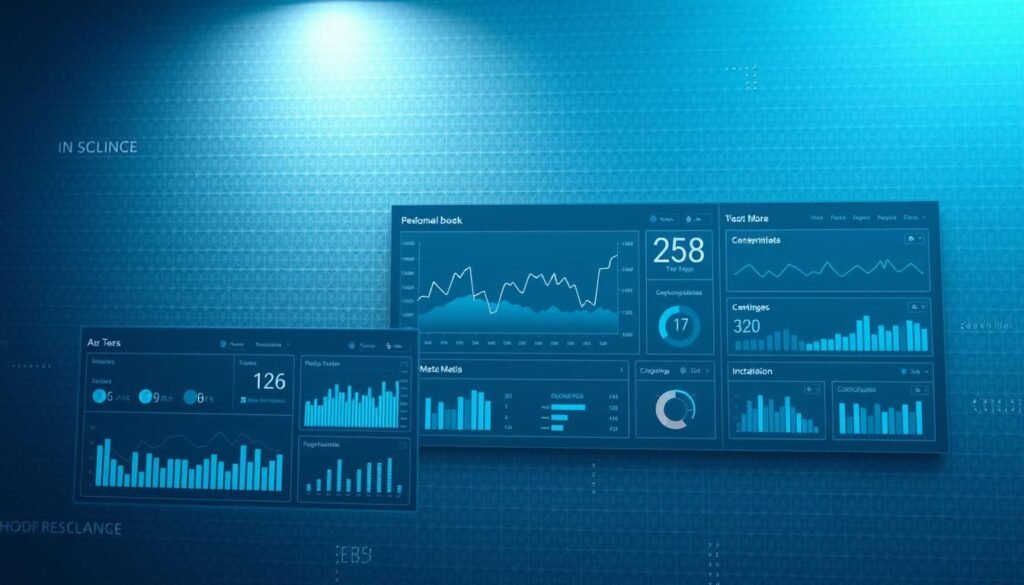 A modern, data-driven performance metrics framework for regional scaling, shown from a medium-wide angle with a clean, minimalist design. In the foreground, a series of interactive data visualizations and KPIs, rendered in a sleek, digital aesthetic. The middle ground features a modular, customizable dashboard layout, allowing for personalized metric tracking. In the background, a subtle grid pattern evokes a sense of structure and organization, complemented by a muted color palette of blues and grays for a professional, analytical tone. Subtle lighting from the top left casts a soft glow, emphasizing the clarity and precision of the data presentation.